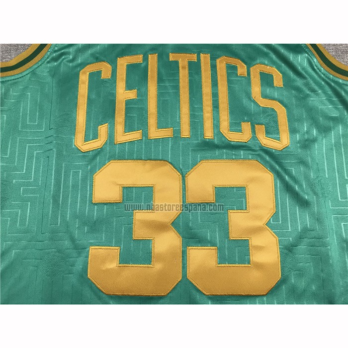 Camiseta Boston Celtics Larry Bird NO 33 Mitchell & Ness 1985-86 Verde2